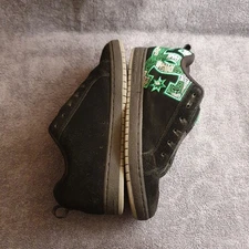 Rare Vintage DC Mens Court Blk Grn Graffik SE Skateboard Shoes 10.5 Pre-owned 