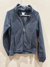 Columbia Fleece Jacket Girls Size Large 14/16 Navy Full Zip