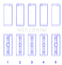 King Engine Bearings MB5089AM Engine Crankshaft Main Bearing Set