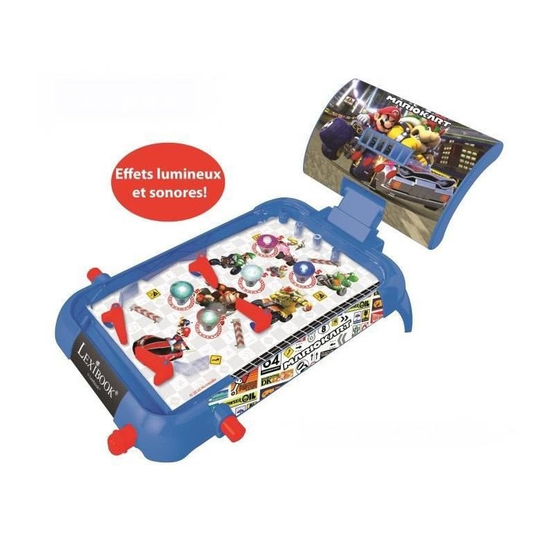 Flipper électronique Mario Kart Lexibook avec compteur de score LCD