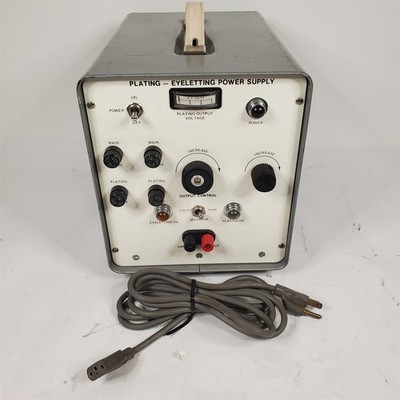 Eyeletter Eyeletting Electroplating Plating Power Supply Naval Air Systems