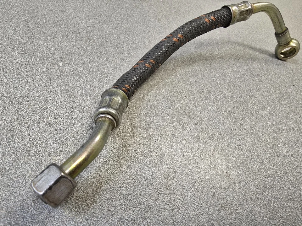VERY NICE BRAIDED ORIGINAL PORSCHE 911 914-6 930 RIGHT SIDE CAM CARRIER OIL LINE - Image 2 of 4