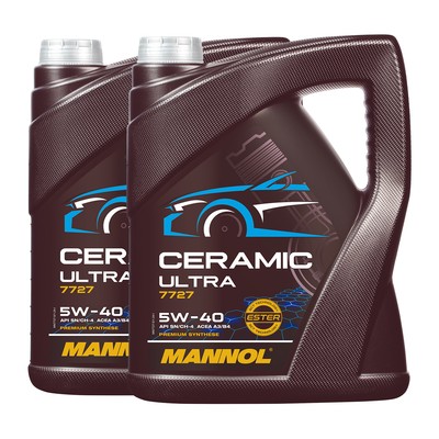 MANNOL 7727 CERAMIC ULTRA SAE 5W-40 Motoröl, MB 229.5, MB 229.3, 2x5 Liter