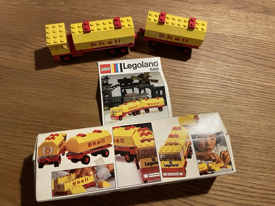 LEGO LEGOLAND: Shell Tankwagen 688 mit OVP und Aufbauanleitung Vintage - Bild 2 von 3