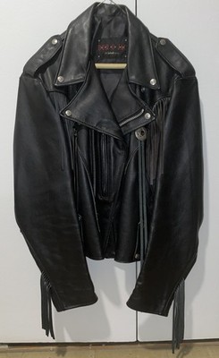 MENS VINTAGE LEATHER MOTORCYCLE JACKET DUR O JAC 44 BY SCHOTT NYC