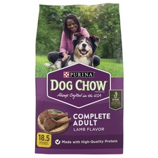 Purina Dog Chow Complete Dry Dog Food for Adult Dogs High Protein, Lamb