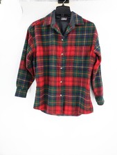 VTG 90s Woolrich Shirt Womens Medium Wool Nylon tweed Plaid Made in USA tartan