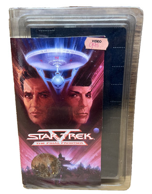 Star Trek V The Final Frontier- VHS -1989 Paramount Former Rental Clamshell Case