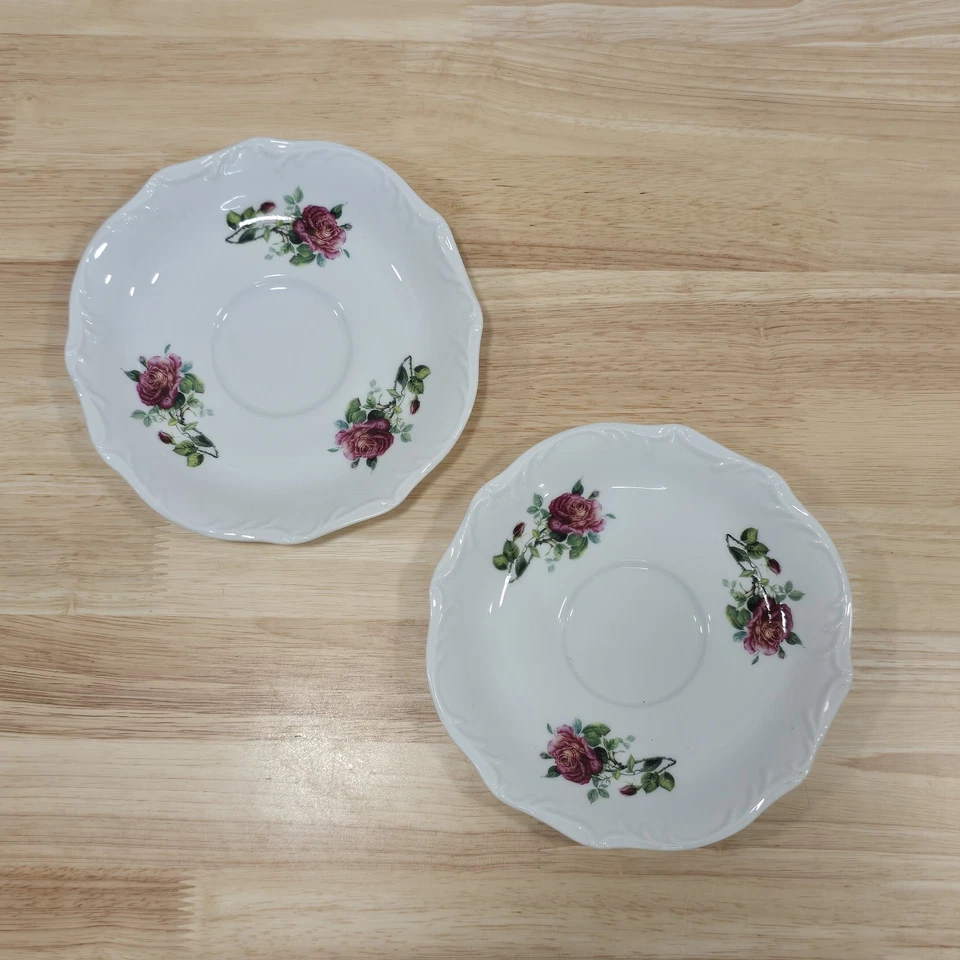 Platos platillo rosas rosas cottagecore francés decoración del hogar de campo colgante de pared Foto 2 de 4