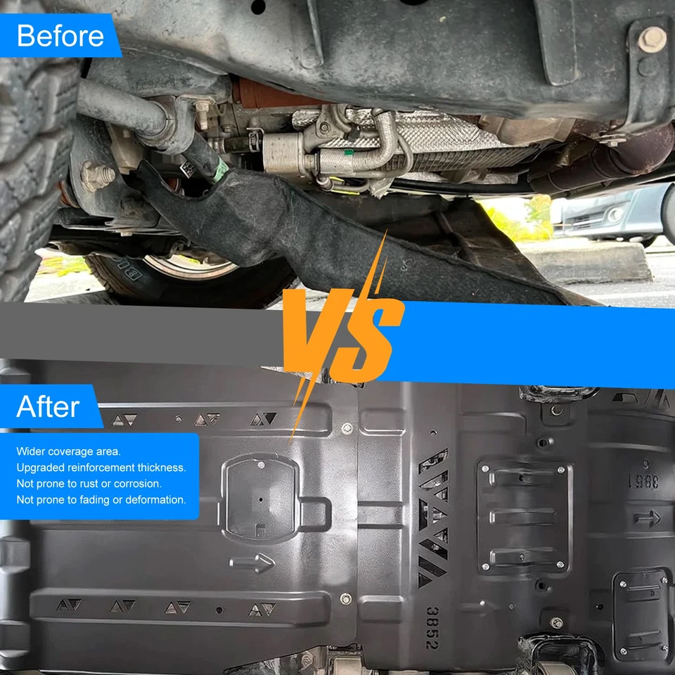 Full Skid Plate Package w/Front Transmission Skid Plate For 2015-2022 Ford F150 Foto 4 de 4