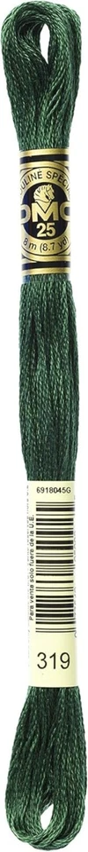 Embroidery Floss Thread Cotton Six Strand Dark Pistachio Green 8.7-Yard - Image 4 of 4
