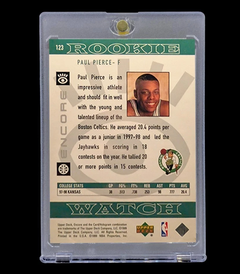 PAUL PIERCE ROOKIE GOLD REFRACTOR RAINBOW FOIL SP Insert Non Auto - CELTICS - Image 4 of 4