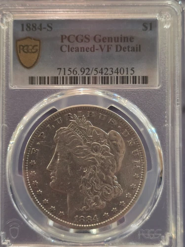 1884-S Morgan Silver Dollar VF Key Date Very Fine PCGS Authentic Detail