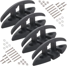 Yetaha Boat Folding Cleat, 4 Pack Flip Up Dock Mooring Cleat Marine Black 