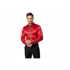 Men CEREMONIA Turkey Shirt 100 Cotton Fancy Rhine Stones TSV 52 Slim Fit