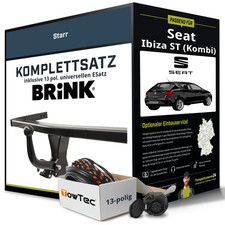 Für SEAT Ibiza ST IV Typ 6J8,6P8 Anhängerkupplung starr +eSatz 13pol uni 15- AHK