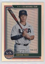 2022 Panini USA Baseball Stars & Stripes Holo Gold 68/99 Carson Page #81 tj1