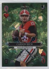 2023 5 Card Draw Stacked Deck Holo-Lux Green Crystals Foil 1/3 Carson Beck 1eu9