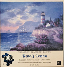 KI Puzzles "White Cliff Bay" 1000 Pieces The Art of Dennis Lewan 27" X 20"