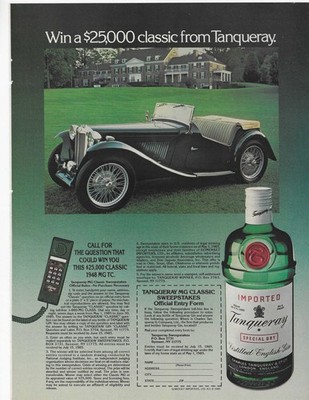 TANQUERAY ORIGINAL PRINT AD