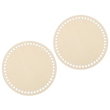 Crochet Basket Base, 5.5" Round Wooden Crochet Bag Bottom, 2pcs