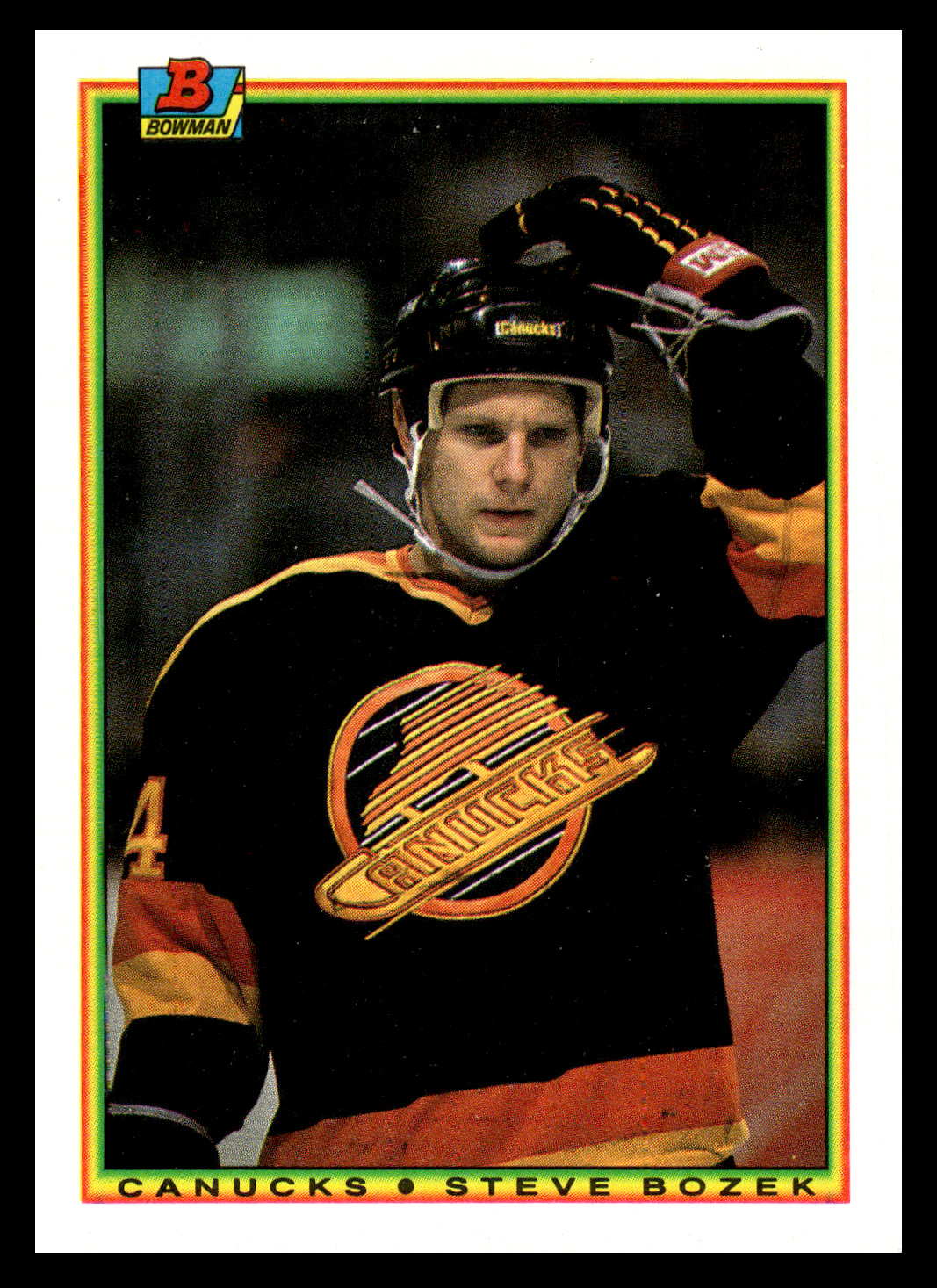 1990-91 Topps  Bowman Steve Bozek #64 Vancouver Canucks NHL Hockey Base Set