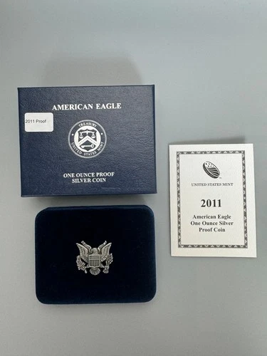 2011 W US Mint American Eagle Silver Dollar - Proof 1oz .999 Silver OGP & COA