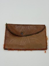 Handmade Embossed Leather Pouch Tanned 8  X 5...