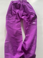 Adidas Sweatpants Woven Cargo Track Pant Purple Burst Women  s Sz XS JP2741 NEW