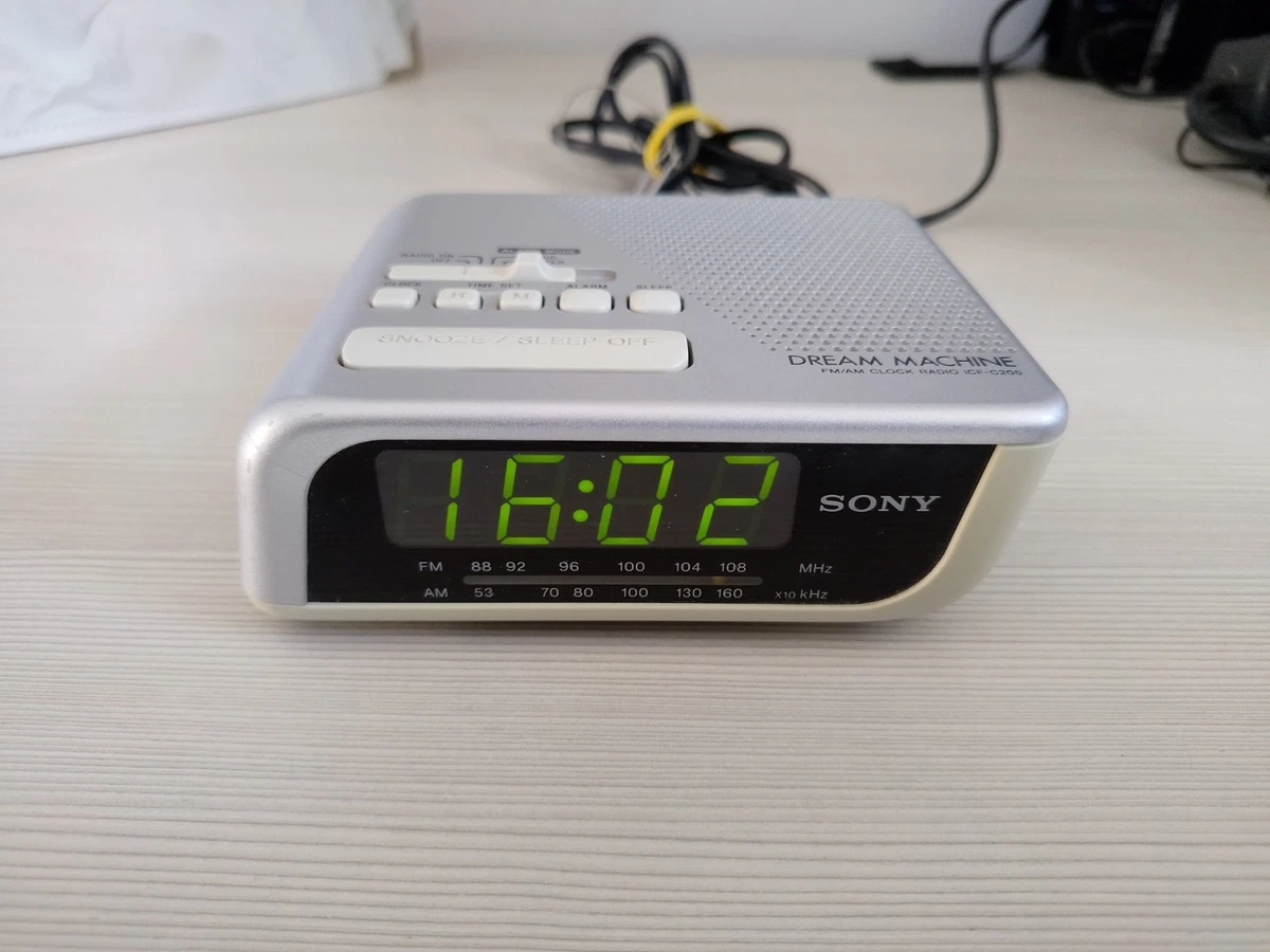Radio despertador vintage funcional Sony ICF-C205