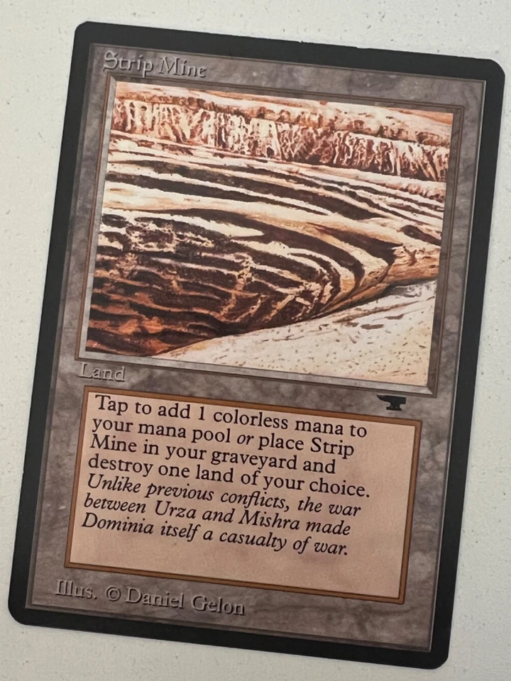 Magic the Gathering MTG Antiquities Strip Mine No Horizon NM- Sample (Beta Bob) - Image 2 of 4