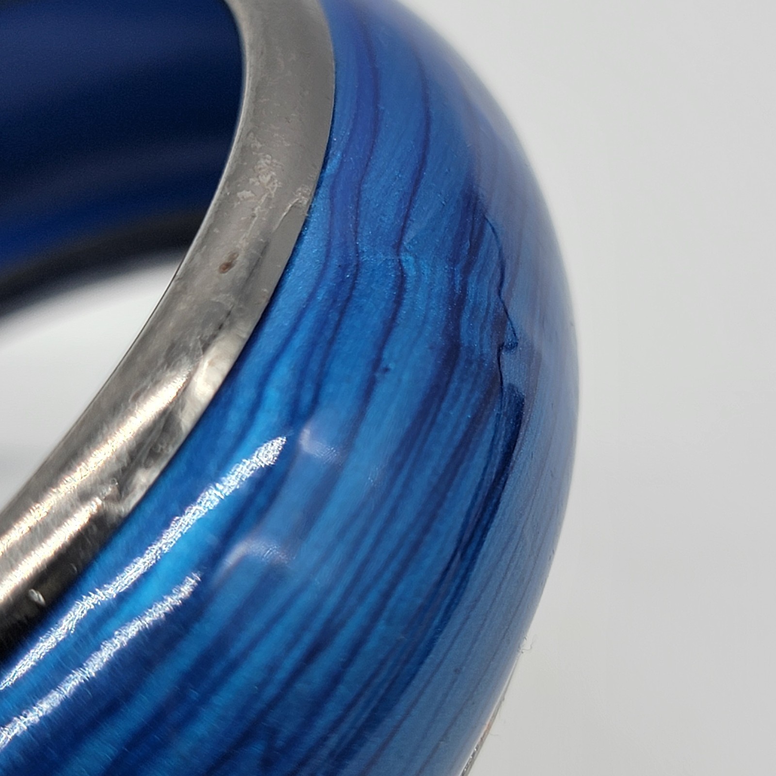 Blue Metal Bangle Statement Bracelet - image 3