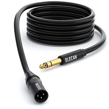 6.35mm 1/4 Inch TRS Male to XLR Male Cable 50 Ft, Balanced Professional Shield