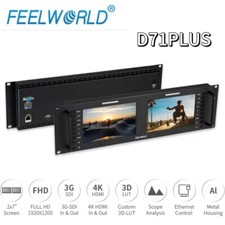 Feelworld D71 PLUS Dual-Screen 7inch 4K HDMI SDI 1920x1200 IPS Video Monitor SLR
