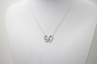 Wempe by Kim Schmetterling Halskette 415 mm 18k WG 42 Brill. ca. 0,10ct. 4,6g