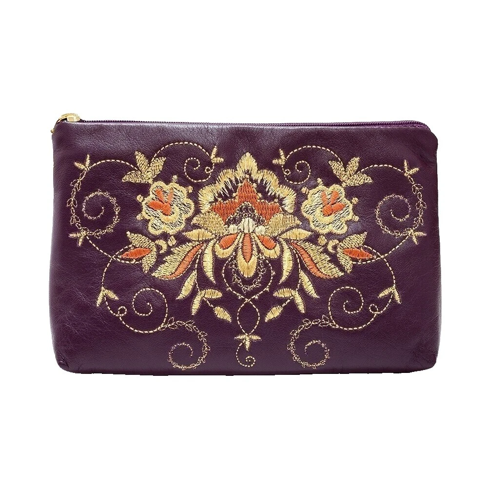 Bolsos y estuches de Maquillaje Marrón Satinado