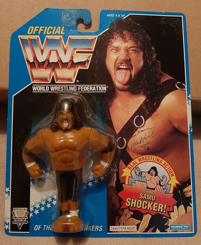 HASBRO WWF SAMU OF THE HEAD SHRINKERS FIGURE BRAND...
