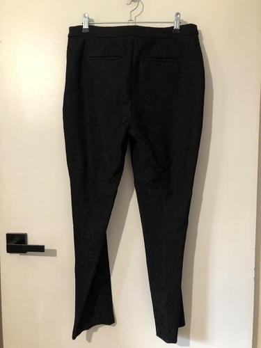 David Lawrence 10 Pants Black Stretch Lace High Waist Skinny Leg Capri Style EUC - Picture 5 of 8