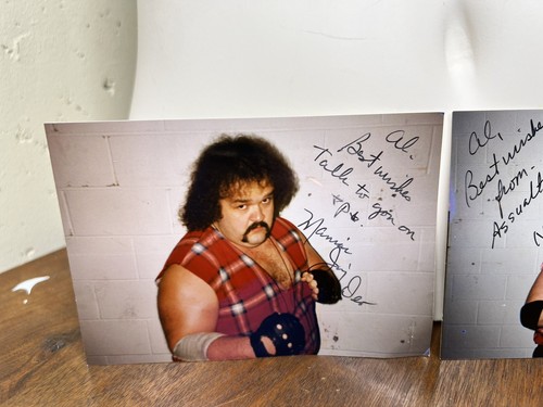 FOTO DE LUCHA LIBRE DE COLECCIÓN MANÍACO JIM DEO ASALTO Y BATEADOR RARA ORIGINAL FIRMADA - Imagen 2 de 12