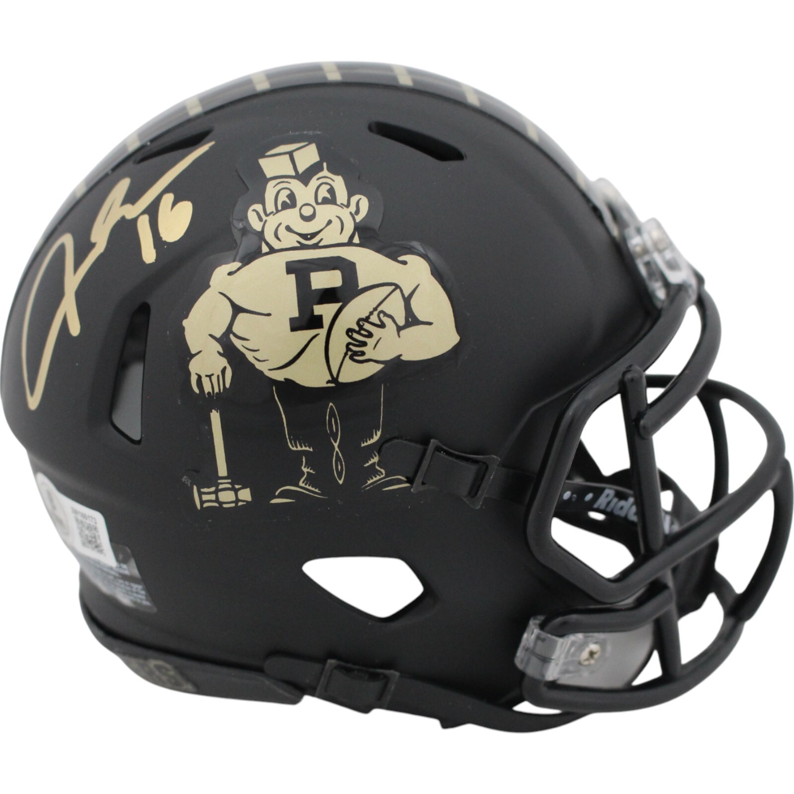 O'Connell Autographed Signed Purdue Boilermakers Aidan Purdue Pete Mini Helmet Beckett 48891 