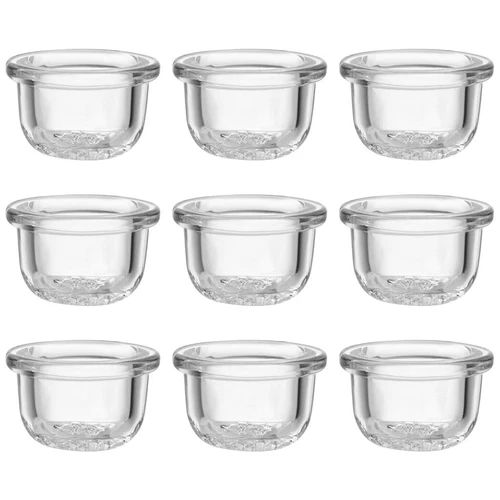 18 STCK. 9-Loch Glasschüssel für Silikon Rauchrohr Glas Ersatzschüssel HEISS - Bild 5 von 16