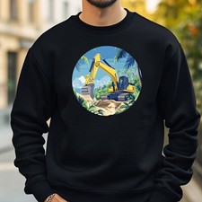 Excavator With Palm Tree Sweatshirt Cosy And Perfect For Any Occasion S To 4XL