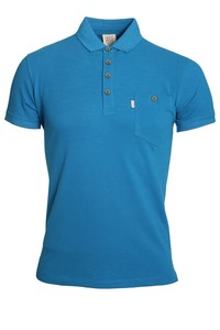camisa azul electrico para hombre
