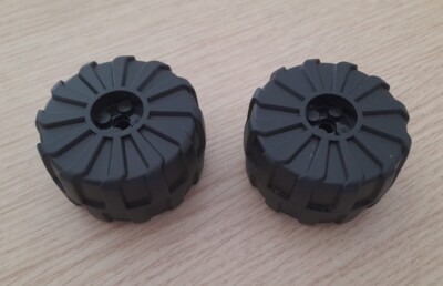 LEGO 2515 x2 schwarz - Rad Hartplastik groß (54 mm T. x 30 mm)