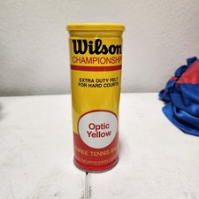 Vintage Wilson Championship Tennis Balls Steel Can Optic Yellow Extra Duty BH