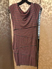 Bailey 44 Anthropologie Red Multi-Color Striped Bandage Dress Size Medium M