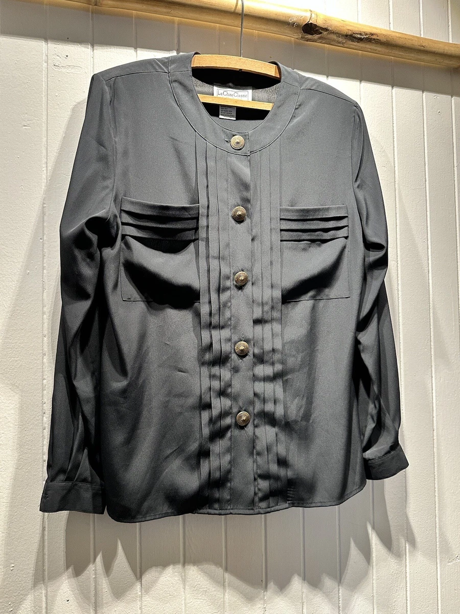 classic black blouse