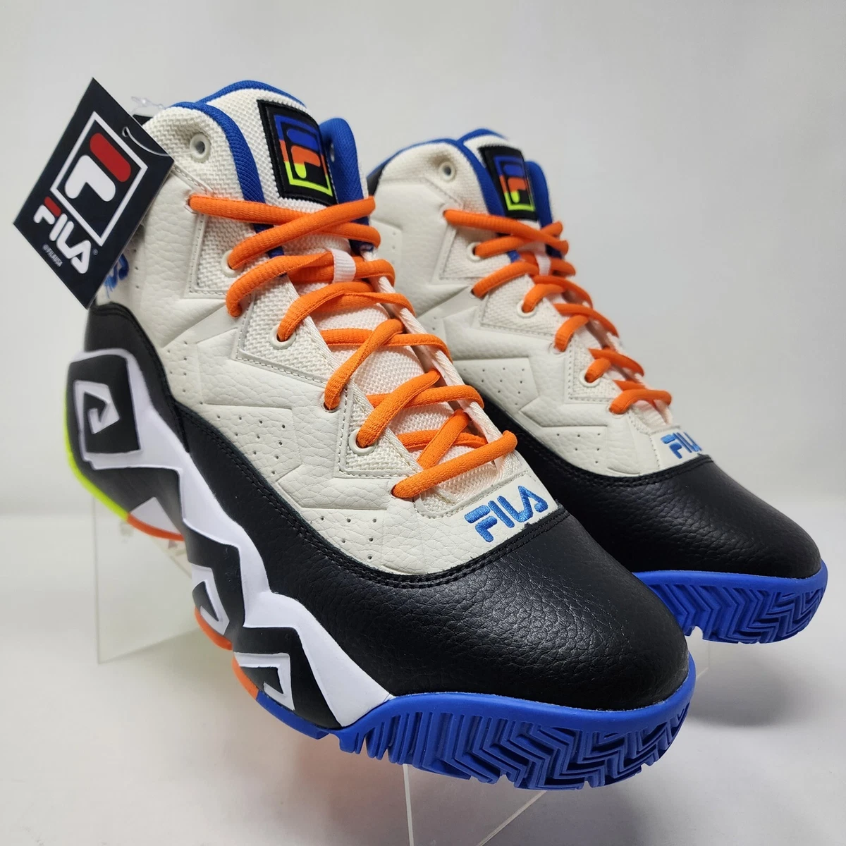Fila Basketball Shoes Mens 10.5 MB Cream Multicolor Aztec Logo