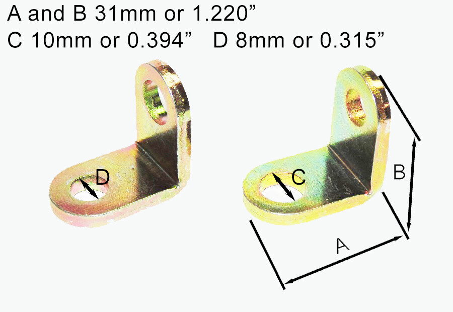 L - Brackets 90 Degree Angle Brackets Yellow Zinc | eBay