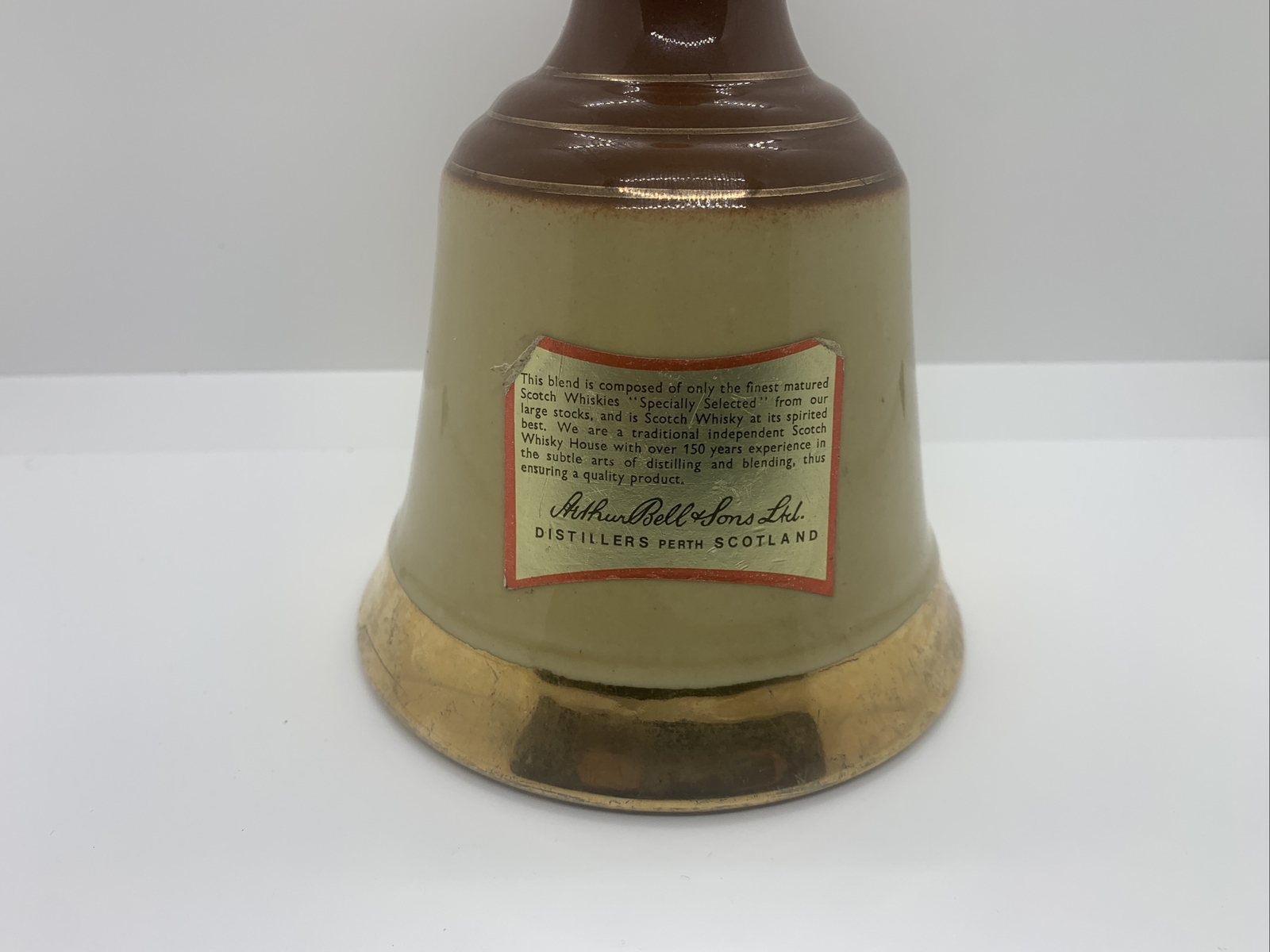 Wade Pottery Collectors Bells Scotch Whisky Bell Shape Vintage Decanter